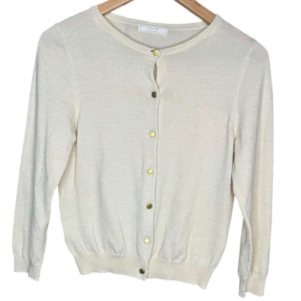 Cozy Cardigan With Gold Tone Buttons